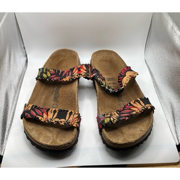 Birkenstock Papillio 2 Strap Arizona Sandal Flowers Size 41 - Picture 1 of 6